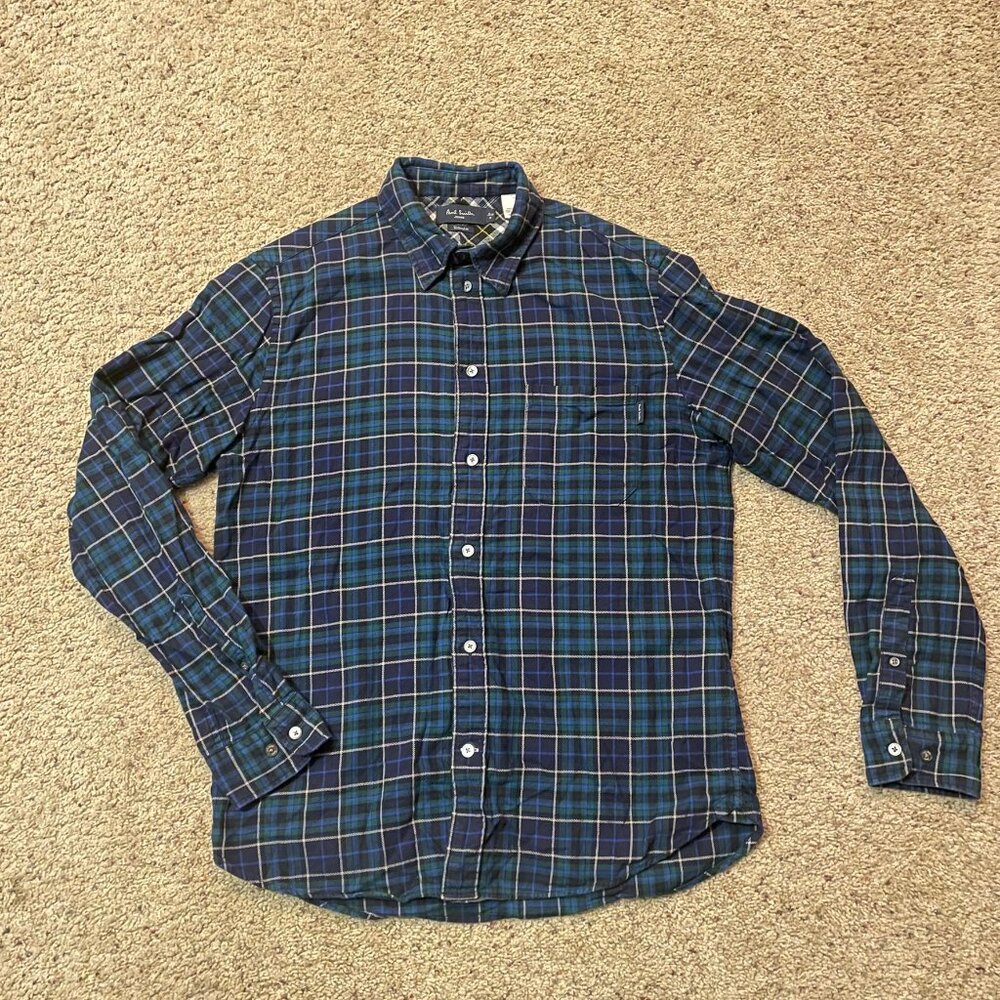 Paul Smith Men's Check Button-Down Shirt - Medium